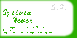 szilvia hever business card